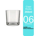 Copo Whisky Bar Rocks Nadir 265ml - Vidro Resistente - Kit 6, 12 ou 24 Un