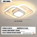 Luminária de Teto Anéis Entrelaçados 32W LED | Preto, Branco ou Dourado | 110V-220V