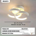 Luminária de Teto Anéis Entrelaçados 32W LED | Preto, Branco ou Dourado | 110V-220V