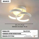 Luminária de Teto Anéis Entrelaçados 32W LED | Preto, Branco ou Dourado | 110V-220V