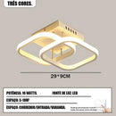Luminária de Teto Anéis Entrelaçados 32W LED | Preto, Branco ou Dourado | 110V-220V