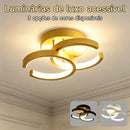 Luminária de Teto Anéis Entrelaçados 32W LED | Preto, Branco ou Dourado | 110V-220V