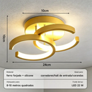 Luminária de Teto Anéis Entrelaçados 32W LED | Preto, Branco ou Dourado | 110V-220V