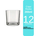 Copo Whisky Bar Rocks Nadir 265ml - Vidro Resistente - Kit 6, 12 ou 24 Un