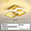 Luminária de Teto Anéis Entrelaçados 32W LED | Preto, Branco ou Dourado | 110V-220V