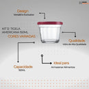 Kit 12 Tigelas Vidro Temperado Nadir com Tampa - 150ml, 350ml ou 1L - Empilháveis