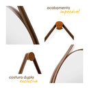 Espelho Elegance Premium - Alça Em Couro 60cm + Suporte