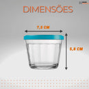 Kit 12 Tigelas Vidro Temperado Nadir com Tampa - 150ml, 350ml ou 1L - Empilháveis