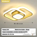 Luminária de Teto Anéis Entrelaçados 32W LED | Preto, Branco ou Dourado | 110V-220V
