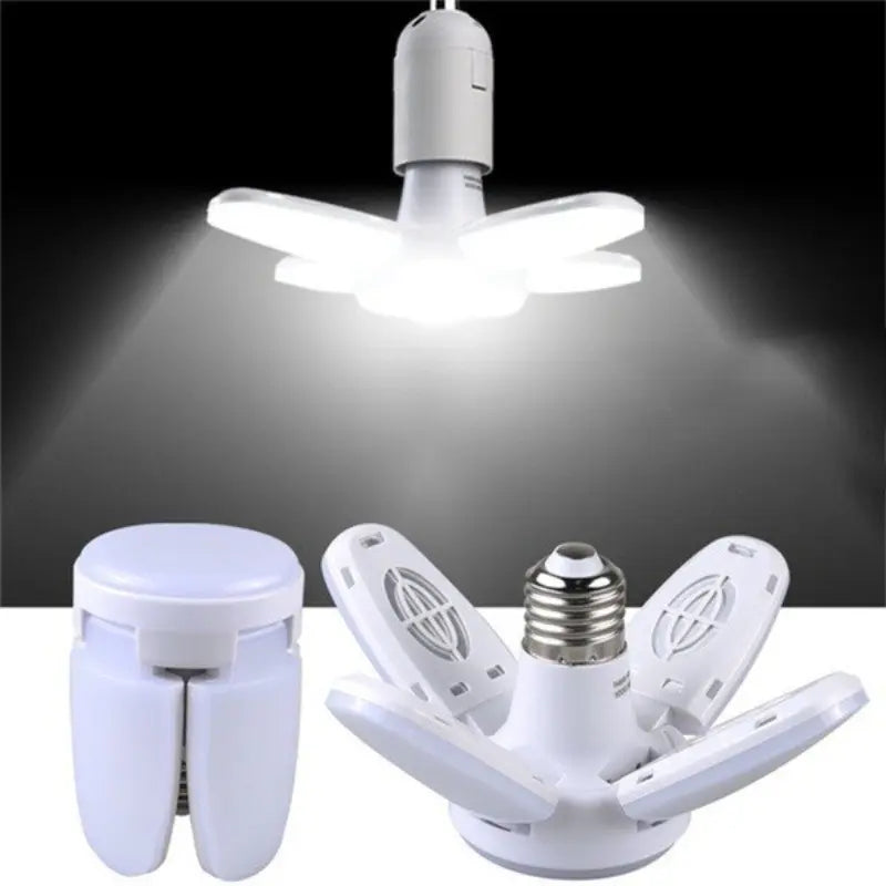 Luminária de Teto LED 28W 6500K Dobrável Pétalas E27 para Quarto e Sala