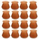 Kit 16 Protetores para Pés de Cadeira em Silicone com Feltro